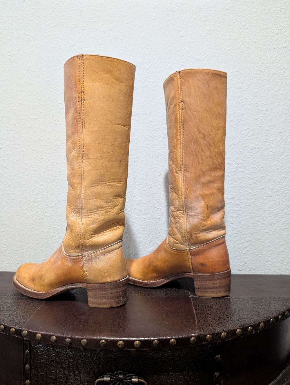 Vintage 70's FRYE Black Label Campus Boots Made in USA - Size 7B - Picture 6 of 16